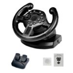 Game Racing Steering Wheel Compatible with PS3/PC (D-INPUT/X-INPUT) Simulated Driving Controller Vib