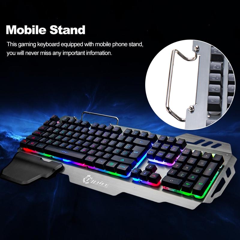 PK-900 104 Keys Mechanical Feeling Upgrade Version Gaming Keyboards Waterproof Colorful Backlight